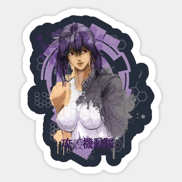 

Ghost in the Shell Sticker Decal For Car Laptop Bicycle Motorcycle Notebook Creative Home Decoration wall sticker waterproof