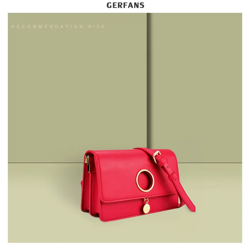 

New Design 2019 Senior Feel Genuine Leather Small Square Package Single Shoulder Satchel Ring Organ Crossbody Bags korean Style