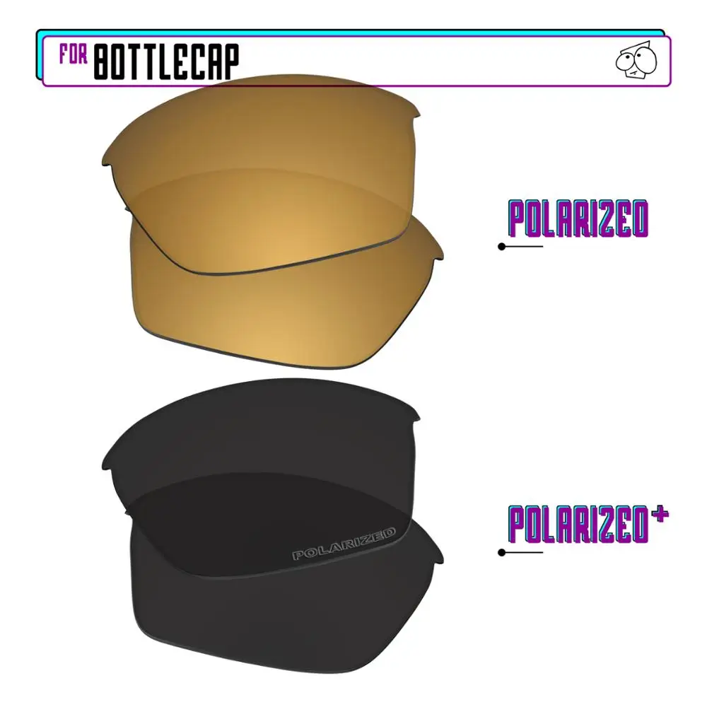 

EZReplace Polarized Replacement Lenses for - Oakley Bottlecap Sunglasses - BlackPPlus-GunmetalP