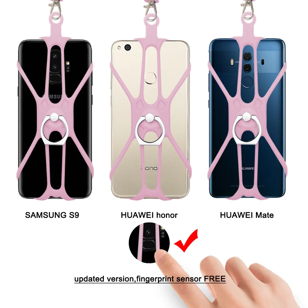 Силиконовый ремешок чехол для телефона для iPhone Универсальный анти-падение портативный Холтер силиконовый телефон ремешок для мобильного телефона samsung