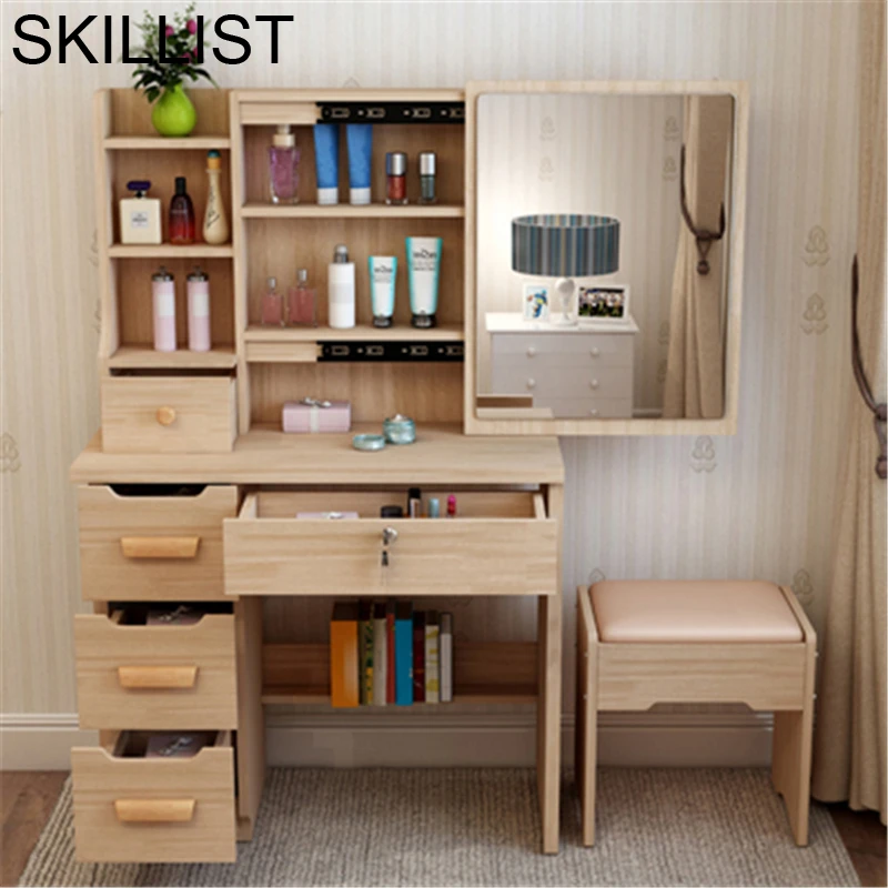 Maquillaje Mdf Tablo Mesa De Maquiagem ящик для спальни Coiffeuse Box Tocador макияж кварто стол корейский