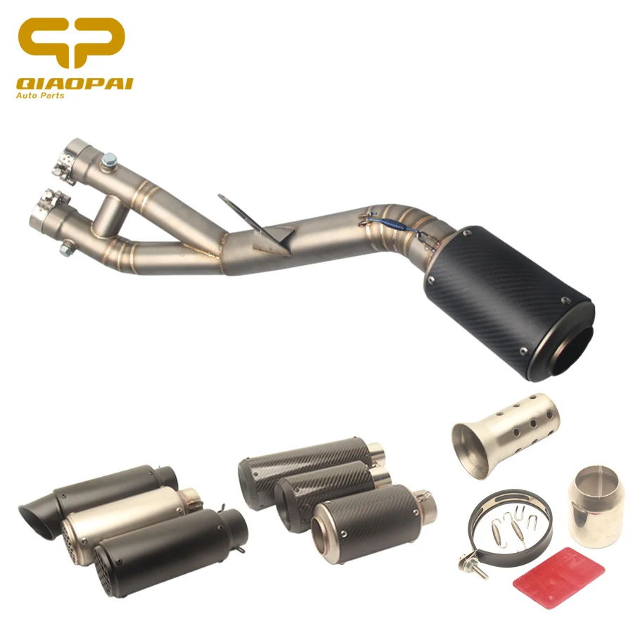 Motorcycle Exhaust System Slip On Mid Tube Escape Muffler 61 Db Killer