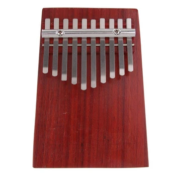 

10 Keys Red Wood Mini Finger Piano Kalimba Thumb Traditional African Music Instruments Suitable for Beginners Advanced Players a