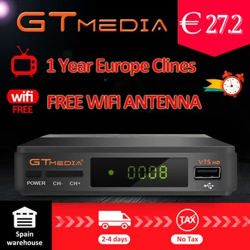 

GTmedia V7S HD Digital Satellite Receiver DVB-S2 1080P HD include usb wifi Spain Warehouse NO App Included Power by Freesat