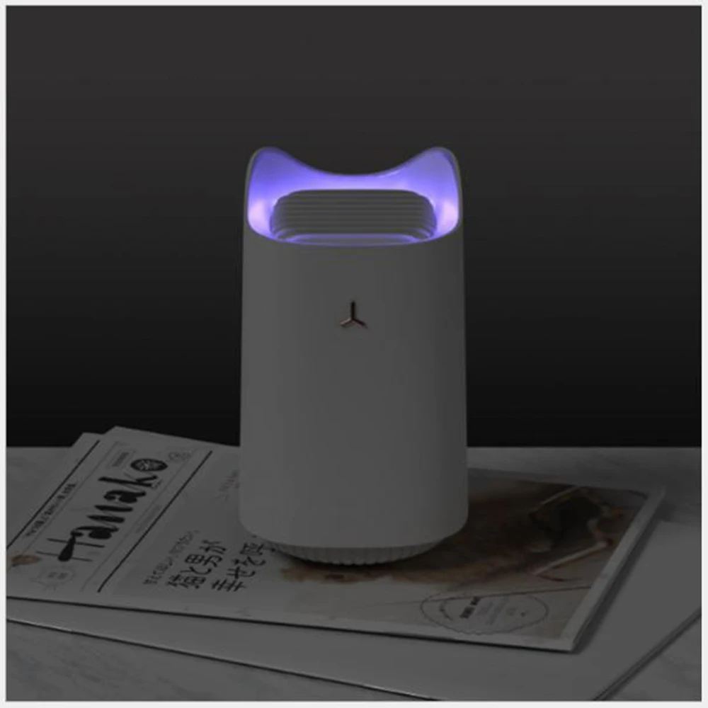 Фиолетовый Вортекс печенья кошка USB комаров убийца лампа физический тихий