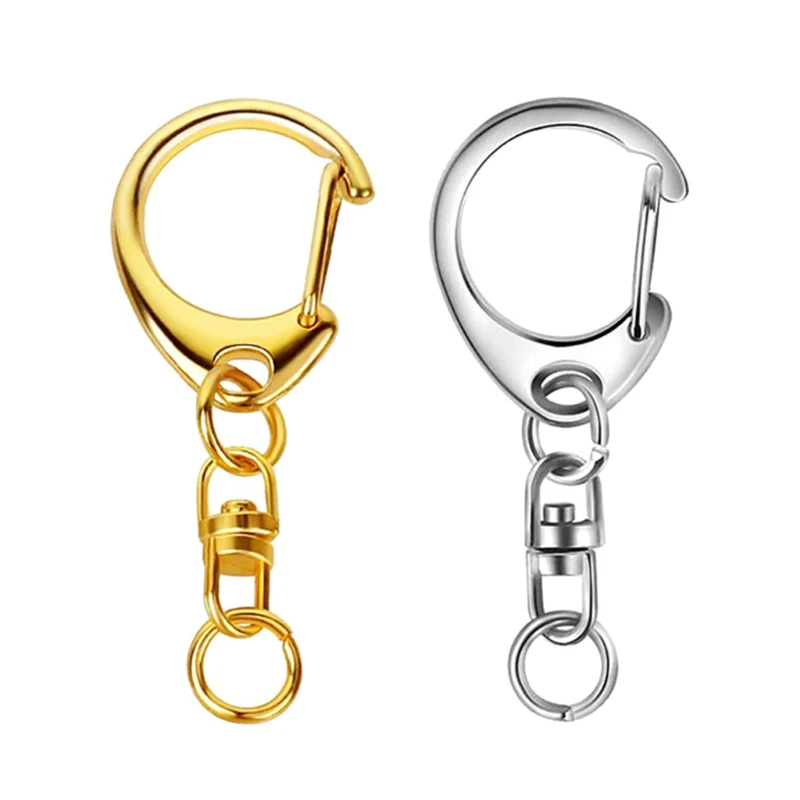 Clasp Key Ring Clamp Zinc Alloy Metal Blank Keyring Keychain