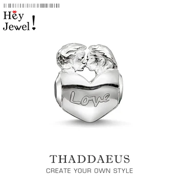 

Beads Love, Silver Fits Bracelet Thomas Necklace European DIY Bijoux Jewelry Accessorie Gift For Women