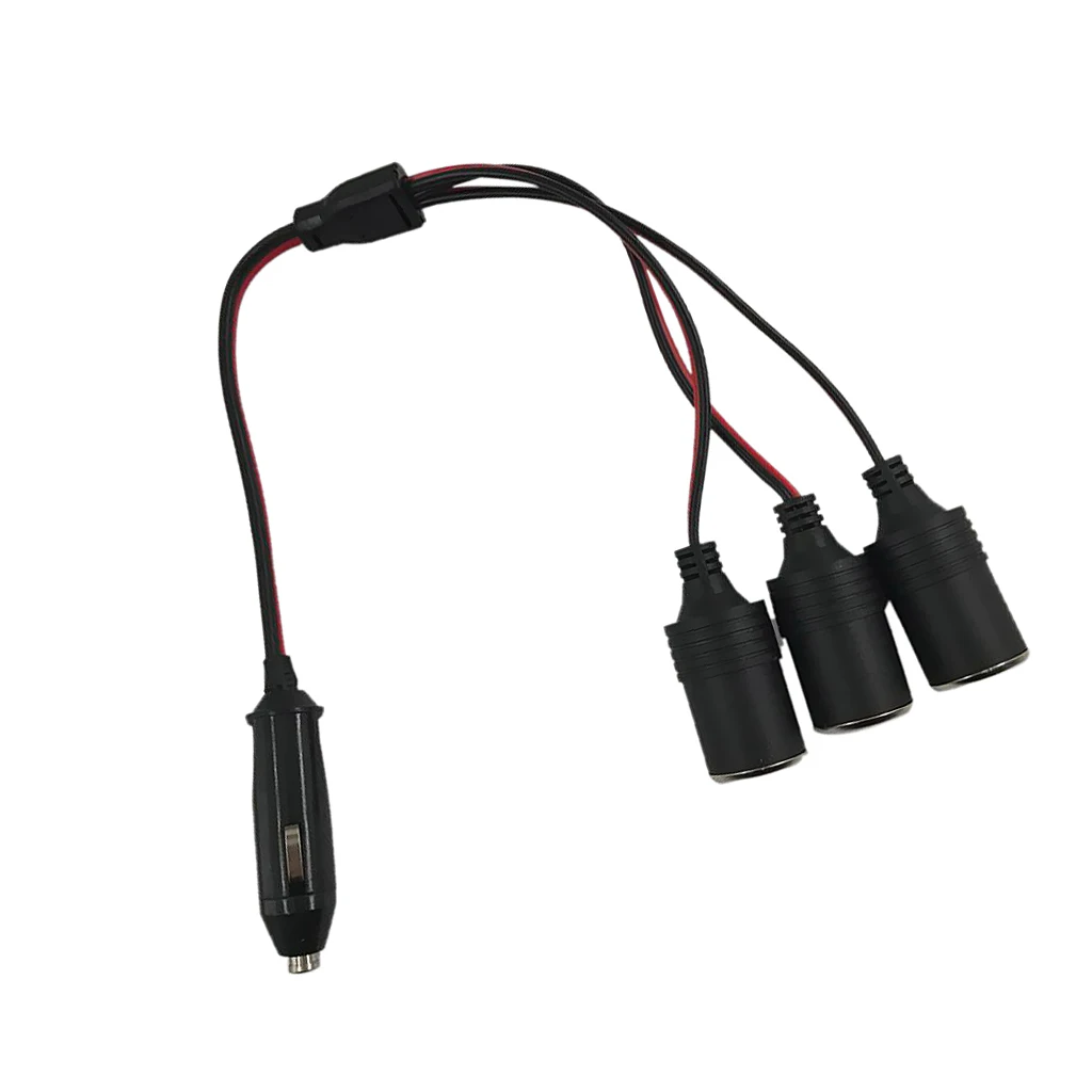 Universal 3 IN1 Car Cigarette Lighter Splitter Charger 3-Way Socket Female Plug