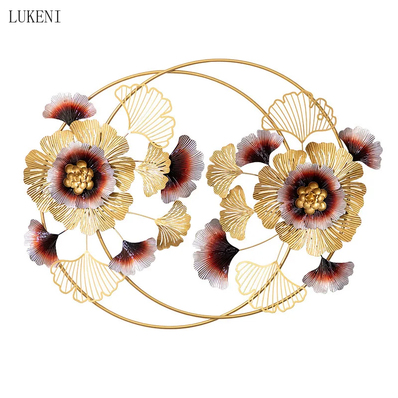 

New New Chinese Style Ginkgo Leaf Wall Hanging Porch Living Room Background Wall Pendant Study Room Hotel Wall Decoration