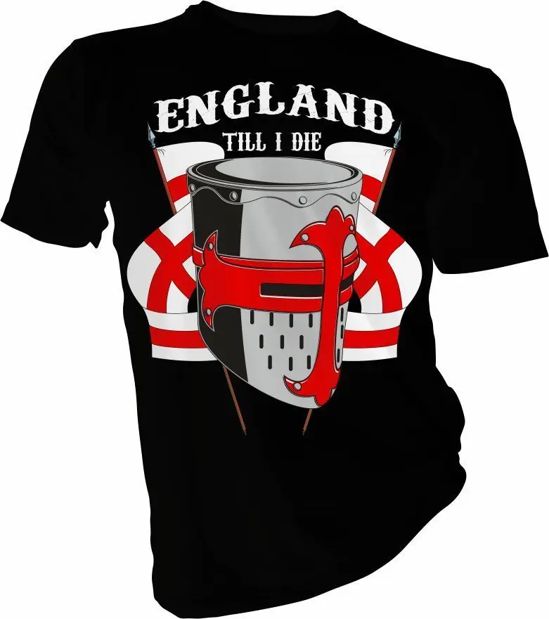 England Till I Die St Жорж рыцарь футбол для взрослых и детей футболка классная