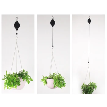 

Garden Hanging Basket Pull Down Hanger 20-90 cm Retractable Pulley Baskets Plant Pots Hanging Basin Retractable Hook