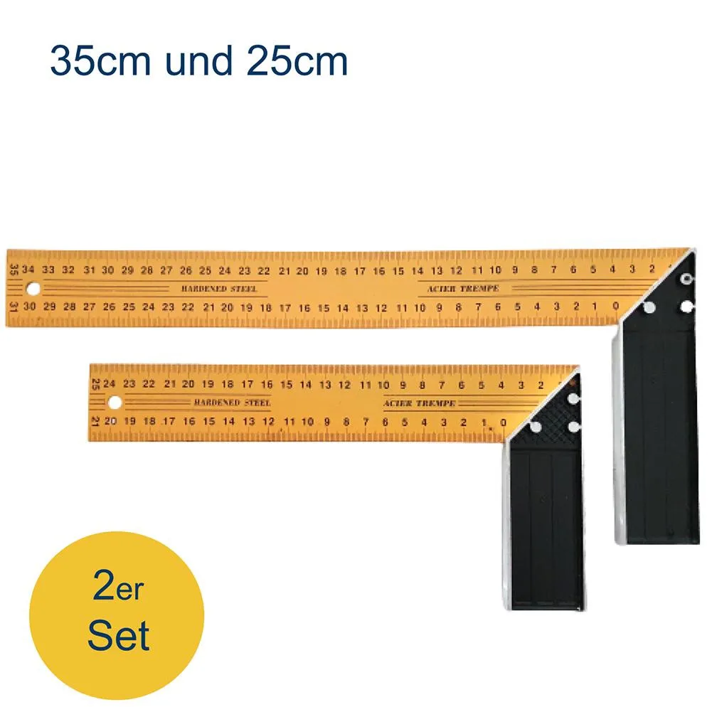 3*/set Steel L-Square Angle Ruler 90 Degree Ruler For Woodworking Carpenter Tool 