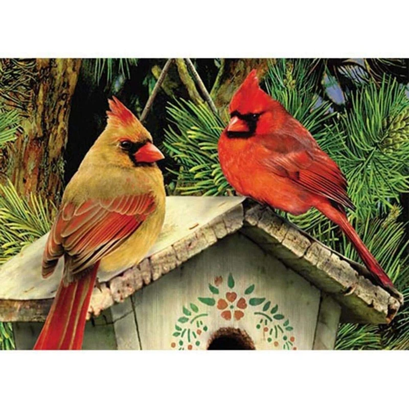 

5D Diamond Painting Kits For Adults Full Drill The Cardinals Embroidery Rhinestone Painting