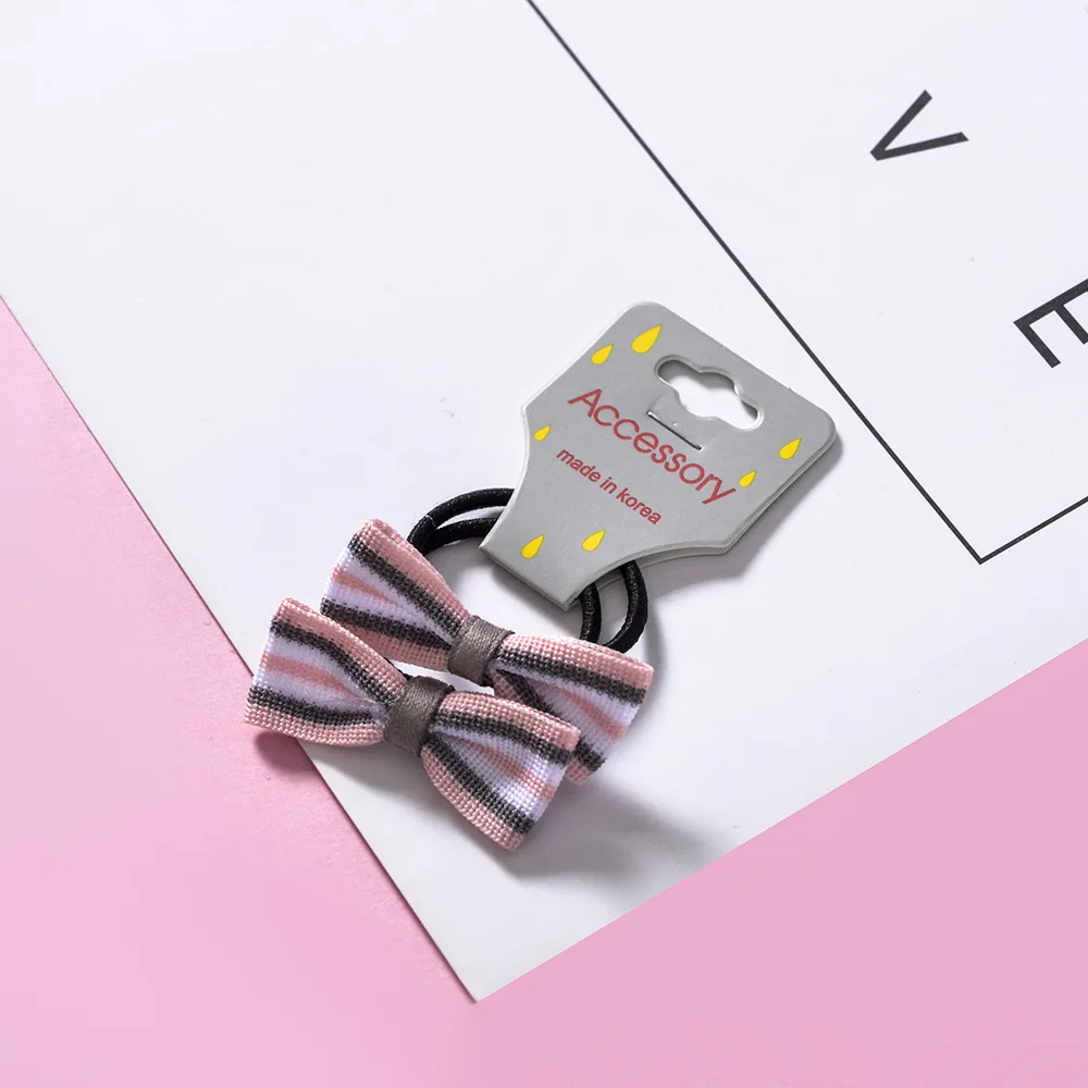 2 шт. Детские резинки для волос с бантиком ярких цветов|Аксессуары девочек| |