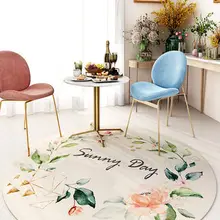 Ковер в японском стиле с цветами, круглый коврик для спальни, гостиной, нескользящий декоративный коврик