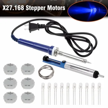 

6P X27.168 Stepper Motor Cluster Speedometer Repair Kit for GMC Chevrolet 10pcs Bule Bulb+40W Soldering Iron Sucker Solding Wire