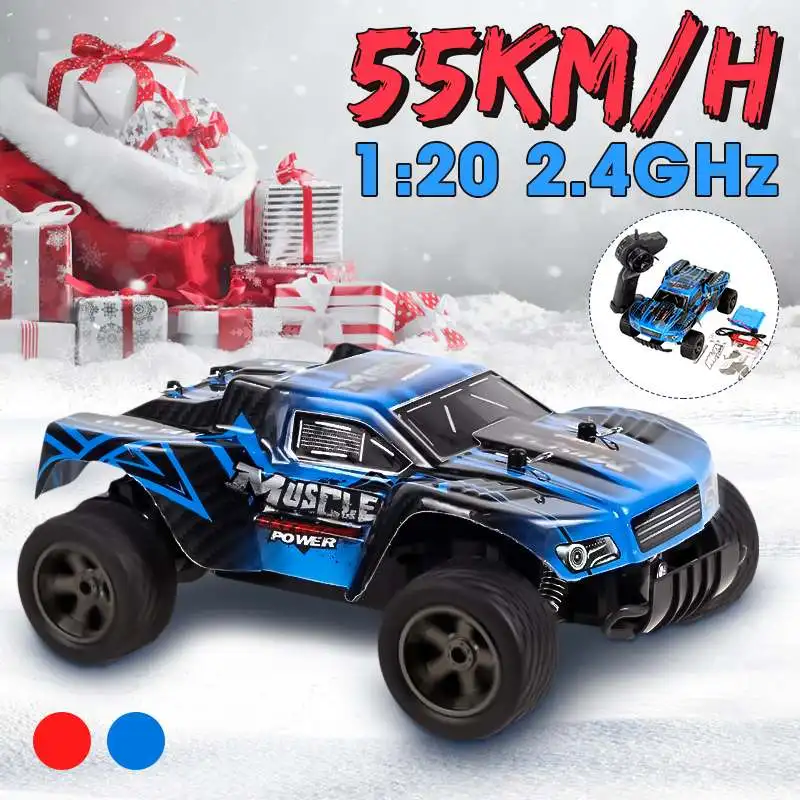 55 км/ч 1/20 2,4 ГГц 4WD RC гоночный автомобиль электрический пульт дистанционного управления по бездорожью высокоскоростная игрушка подарок на день рождения для детей