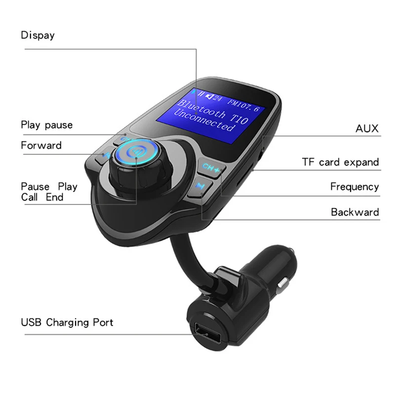 Автомобильный комплект беспроводной Bluetooth fm-передатчик USB зарядное устройство MP3-плеер Радио адаптер B88