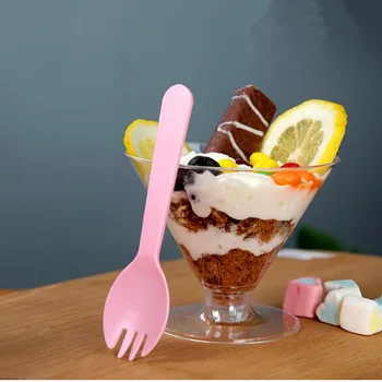 

50pcs Creative cake pastry plastic cup diy ice cream pudding yogurt decoration cups party favors cocktail glass dessert cups