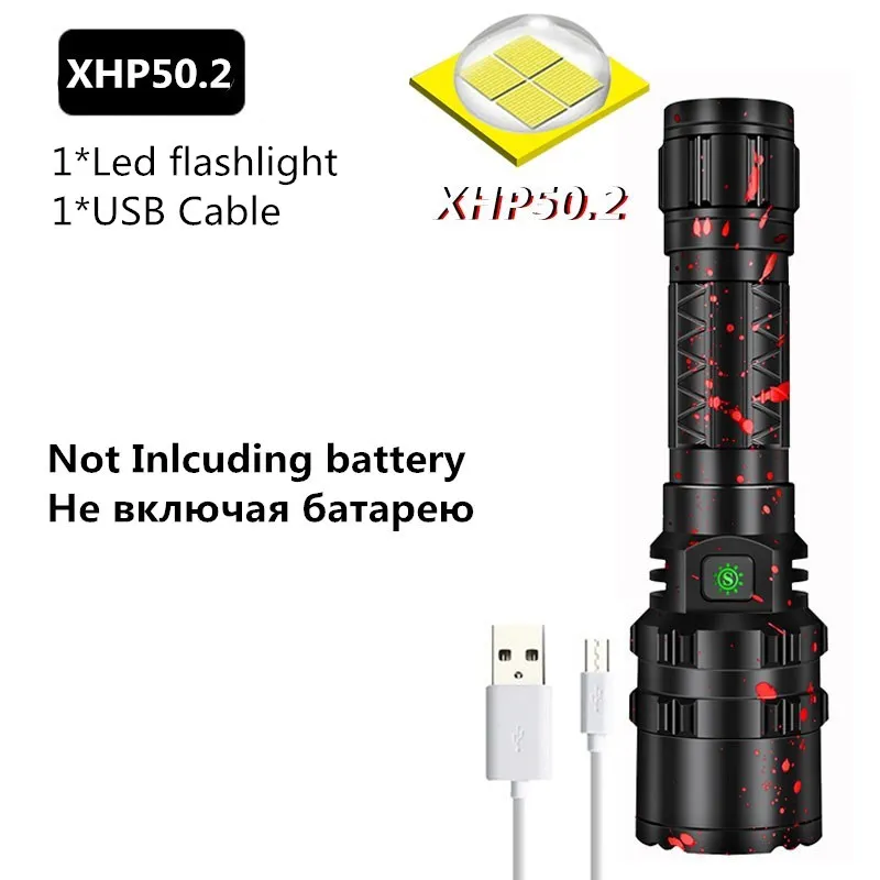 Новейший четырехъядерный самый мощный светодиодный фонарь XLamp XHP70.2 XPH50.2 Zoomable 3 режима освещения светодиодный фонарь 26650 для кемпинга - Испускаемый цвет: Option D