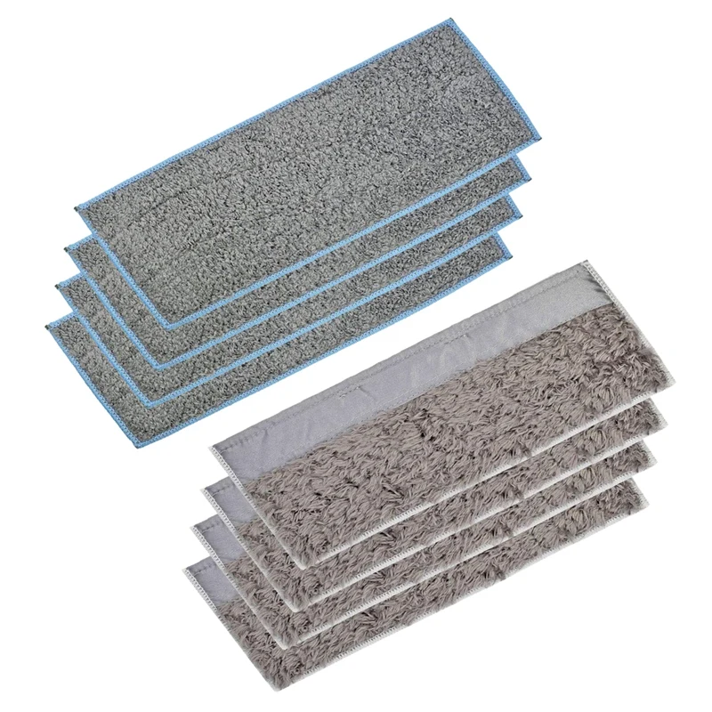 

4 Wet Pads & 4 Dry Pads Washable and Reusable Mopping Pads for IRobot Braava Jet M6 (6110) Robot Mop