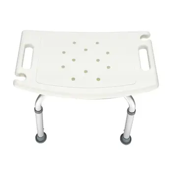 

Aluminum Alloy Lift Bath Chair 8 Files PE Bench Rubber Mat White, shower chair ，Suitable for use in a variety of places.