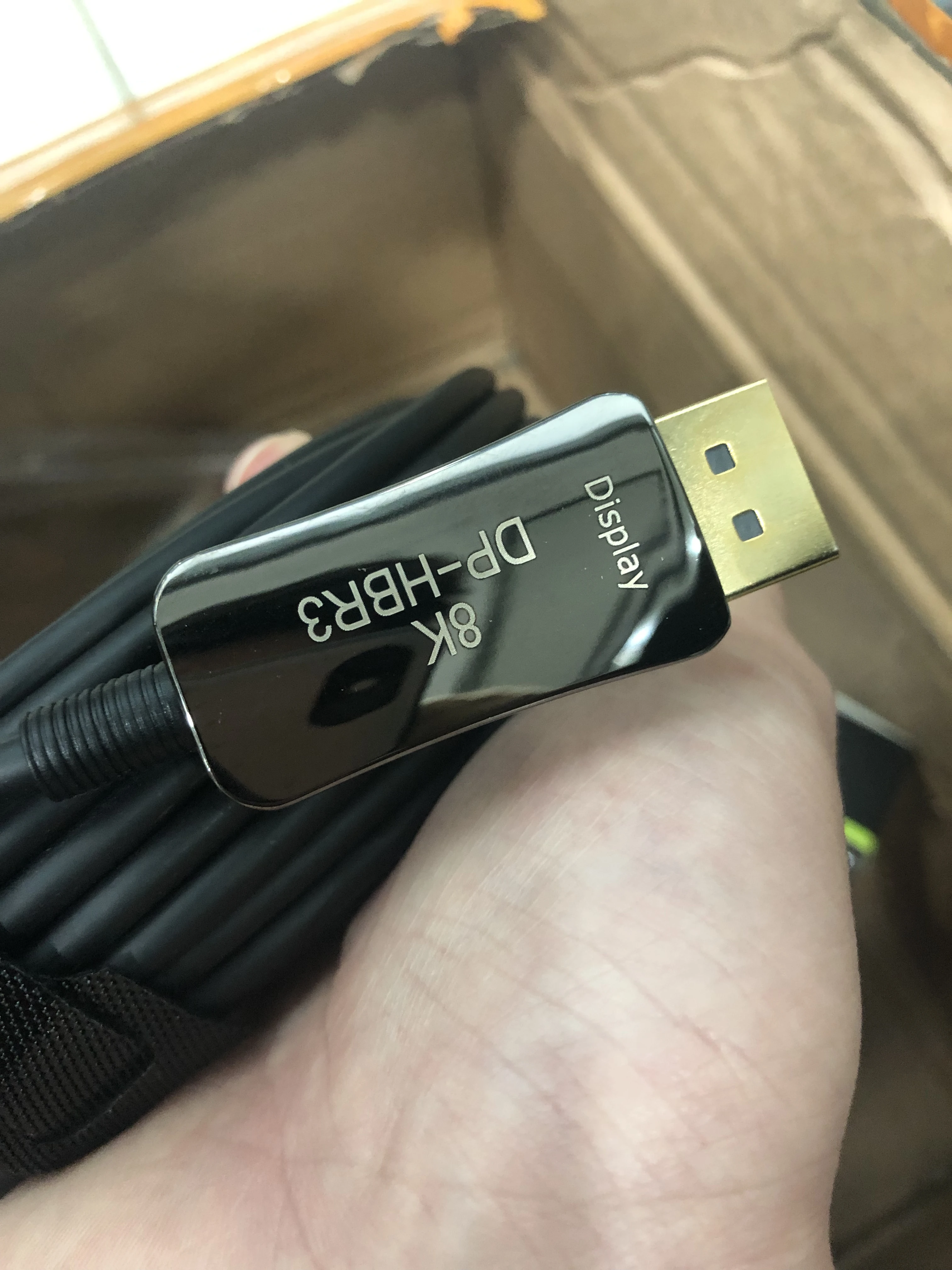 Волоконный кабель 8K 4K DisplayPort DP 1 4 HBR3 @ 60Hz 144Hz высокая скорость 32 Гбит/с Оптическое