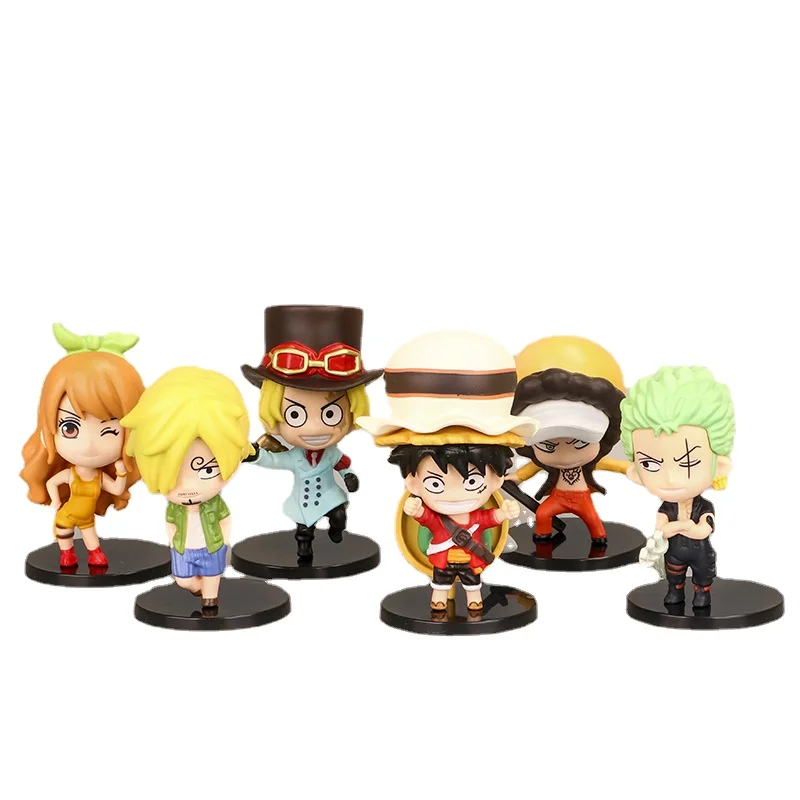 Аниме фигурки Luffy Zoro Sanji Sabo Namiro игрушечные модель для украшения торта экшн-игрушки