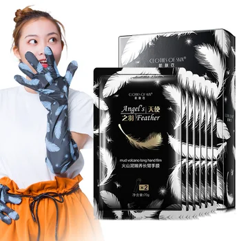 

New 2pcs = 1pair Volcanic Mud Anti-Aging Moisturizing Hand Mask Exfoliating Smoothing Whitening Hand Spa Gloves Skin Care TSLM1