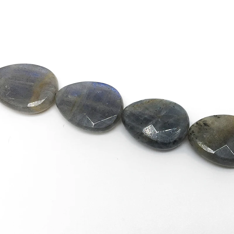 Natural Stone Blu-ray Labradorite Beads Faceted Water Drop Shape Loose For Jewelry Making DIY Necklace Bracelet 15'' 8x12mm