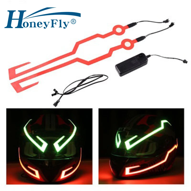 Одна светодиодный светодиодных мотоциклетных ламп HoneyFly для шлема