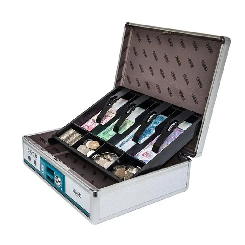 Multipurpose Portable Cashier Storage Case Anti-theft Cash Box Money Holder Household - B398 (Silver) | Дом и сад