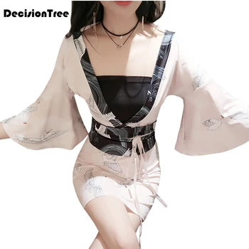

2020 japanese kimono dress women's kimono dress evening club dress haori kimono dress Japanese Retro Style dress