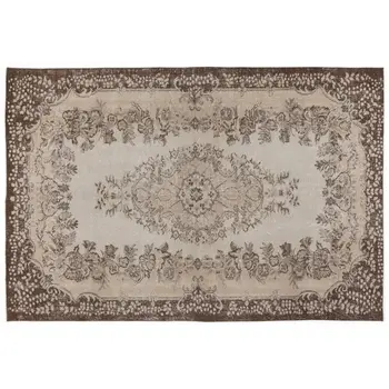 

Handmade Beige Vintage English English Area Rug 183x278 Cm-6'0''X9'1''