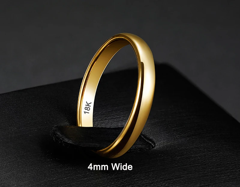 geeuwen tarief Antecedent Never Fade Original Solid Stainless Steel Gold Color Gloss Rings For Women  and Men Simple Couple Wedding Band Engagement Jewelry|Rings| - AliExpress