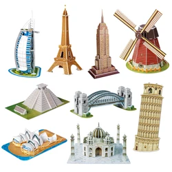Puzzle 3D de construction de renommée mondiale, jouets éducatifs à réaliser soi même, Excellent rapport qualité prix, cadeau pour enfants 