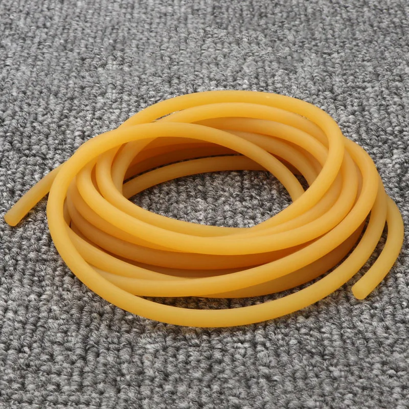 Tubo de goma de látex sólido amarillo, 2mm, 3mm, 5mm, bandas naturales para mangueras quirúrgicas, catapulta, accesorios para lazos de Yoga y Fitness