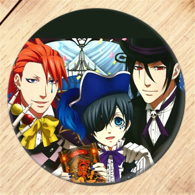 Anime Black Butler Brooch Pin Cosplay Badge Accessories For Clothes Backpack Decoration Children's gift B003