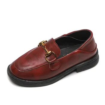 

2020 Spring Autumn Fashion Kids Shoes Boys Casual Shoes Girls Leather Shoes Children's Loafers Slip-on Boy Girl Shoes 26-36 Soft