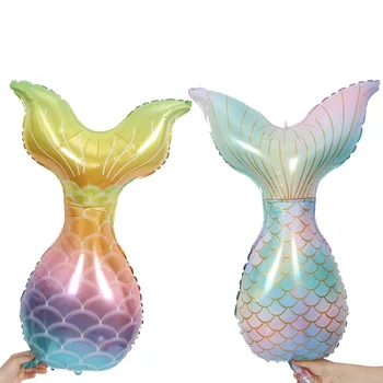 

50 Pcs Mermaid Foil Balloons Wedding Decoration Inflatable Balloon Mermaid Theme Birthday Decor Baby Shower Party Supplies