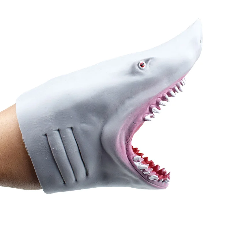 Высокое качество Акула ручная кукла для истории TPR голова животного перчатки детские игрушки подарок