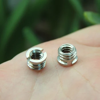 

3/8 To 1/4 Male To Female Double Layer Thread Screw Mount Adapter Tripod Plate Screw Mount For Camera Flash Tripod Stand