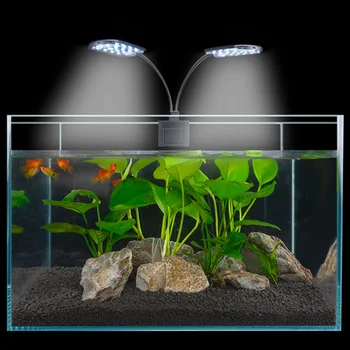 

Double Head Aquarium Fish Tank Light 15W 32 LED Aquarium Planted Clip Lamp White Lighting Lamp Aquarium Accessoires Lights
