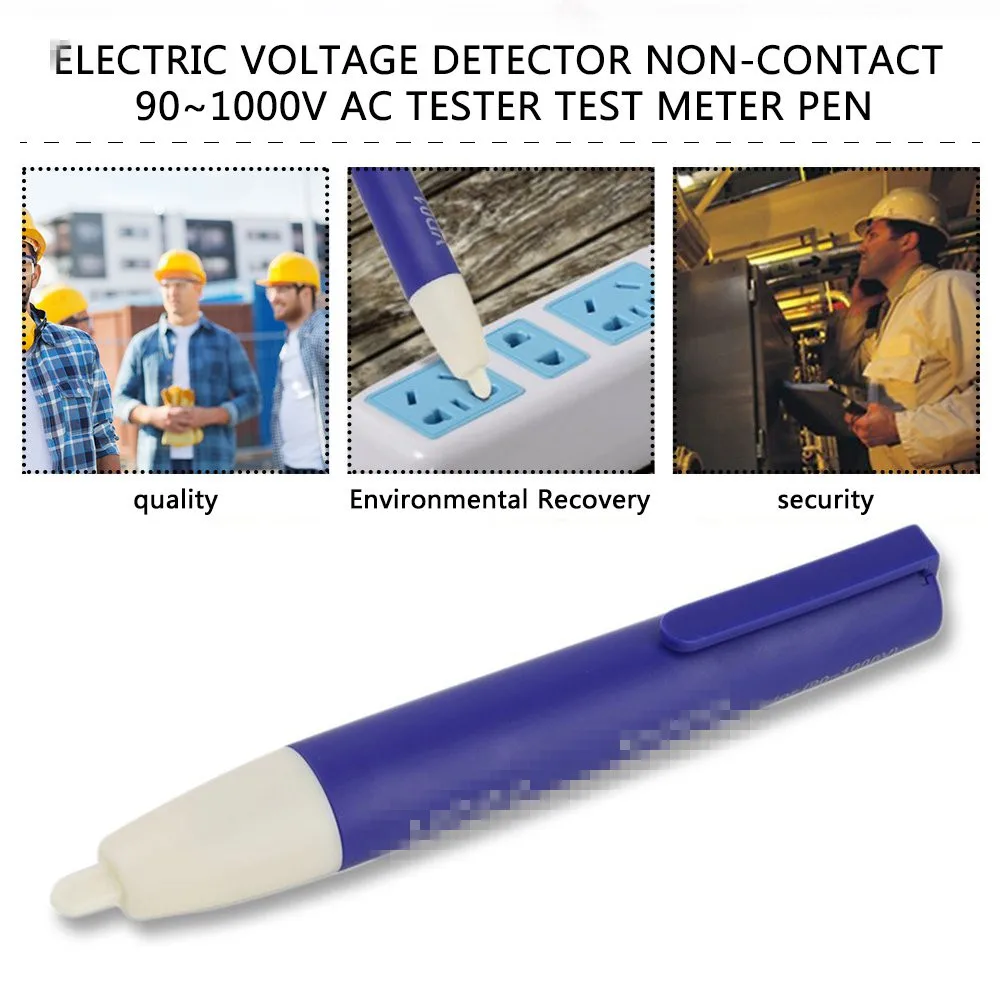 1 шт. детектор напряжения ручка Бесконтактный AC Вольт Датчик тестер предупреждение Ручка 90~ 1000 В светодиодный