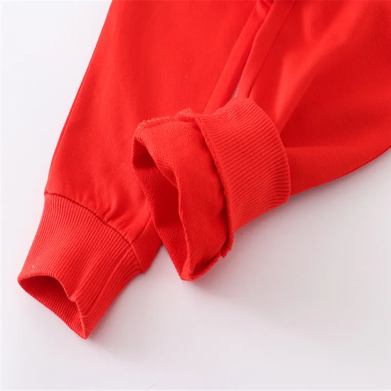 Jumping Meters New Arrival Red Children's Sweatpants Drawstring Autumn Spring Boys Girls Trousers Pants Baby Clothes 5