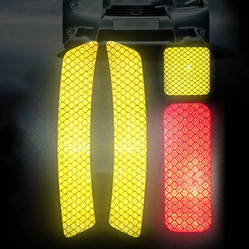 Светоотражающий логотип Предупреждение ленты бампер автомобиля со светоотражающими элементами безопасности отражающие наклейки Наклейка для автомобиля