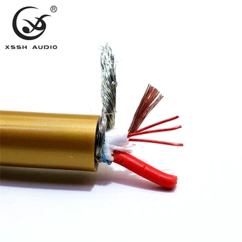 

GOLDEN5-C OFC pure copper plated silver 10mm Audio Cable Line Wire Cord for RCA XLR plug