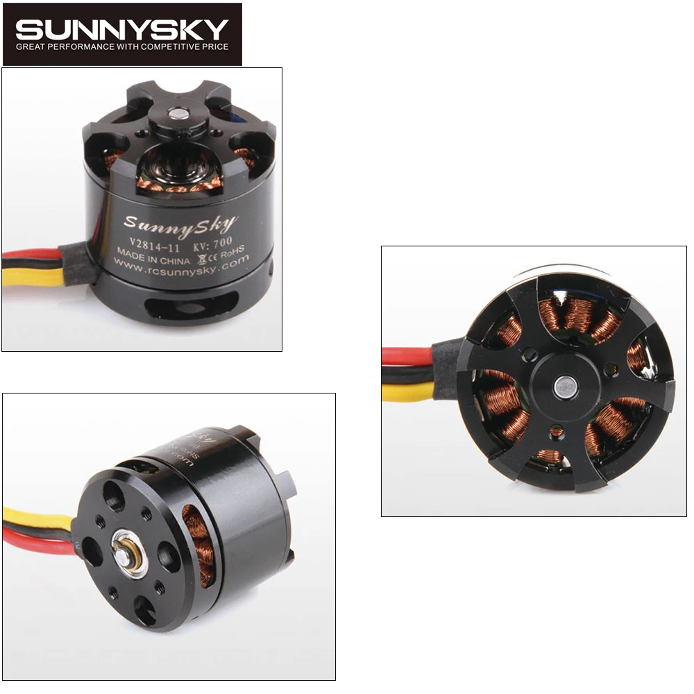 

4pcs/lot Newest SUNNYSKY V2814 KV700 KV800 Outrunner Brushless Motor for Quadcopter