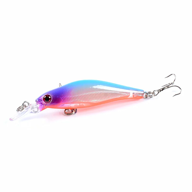 8mm 6.3g Rudra Hard Fishing Lure Minnow Bait Artificial Bait Lure Swimbait Wobbler with 2 High Quality Hooks - Цвет: 7