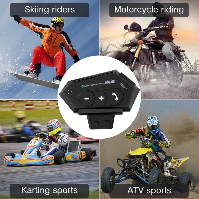 BT-12B Motorcycle BT Intercom Helmet BT Headset Waterproof 